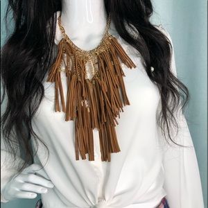 Red Multi layer vintage necklace. New